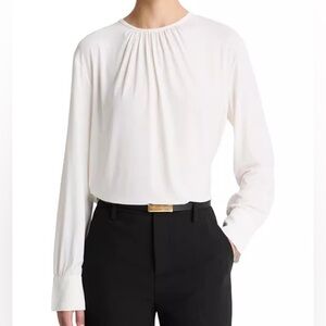 Vince Gathered Top Ivory XS NWI